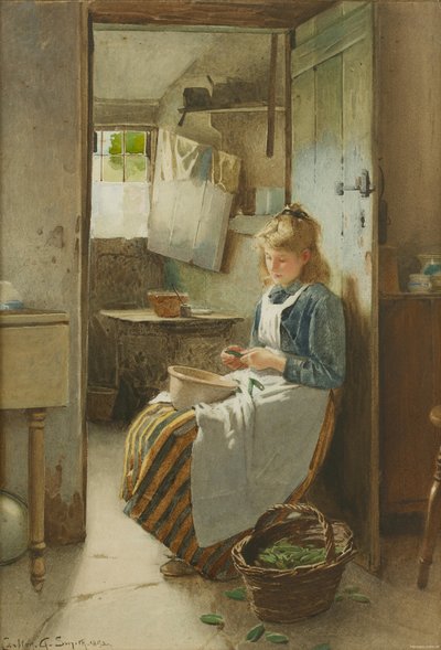 Shelling Peas 2 by Carlton Alfred Smith